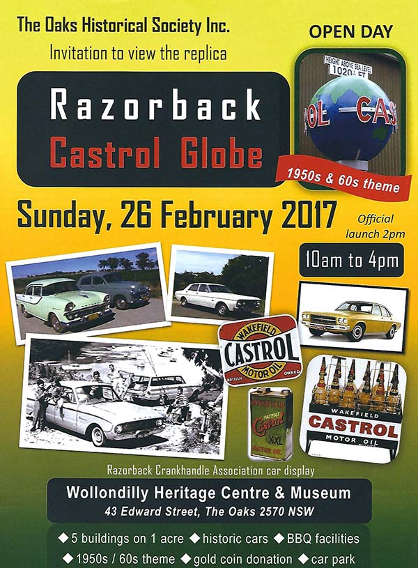 Razorback Castrol Globe launch & Open Day @ Wollondilly Heritage Centre & Museum | The Oaks | New South Wales | Australia