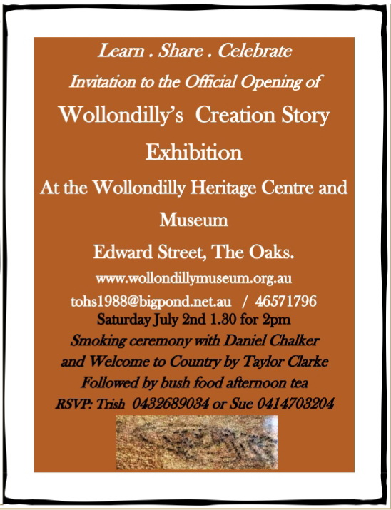 Wollondilly's Creation Story Exhibition Official Opening @ Wollondilly Heritage Centre & Museum